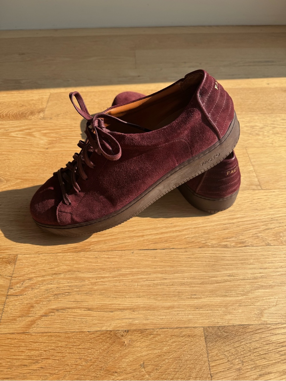Men's Oxblood Suede Facto Sneakers